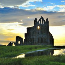 Whitby Abbey at sunset