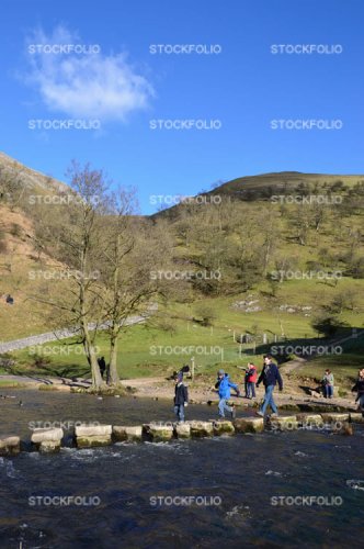 The stepping stones at Dovedale in the Peak District