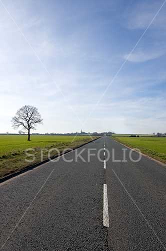 Long open road stretching into the distance